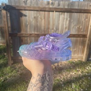Cat & Jack Purple Jelly Sandals, Size 7
